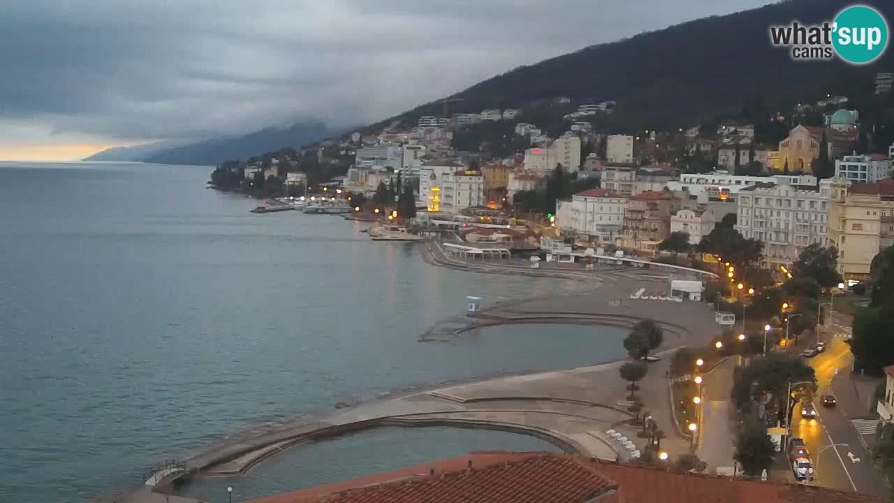 Opatija webcam – Panorama from the Hotel Milenij