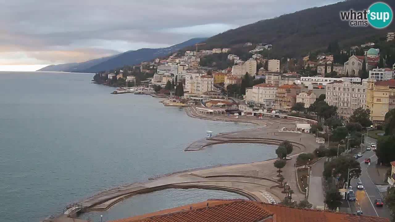 Opatija webcam – Panorama from the Hotel Milenij