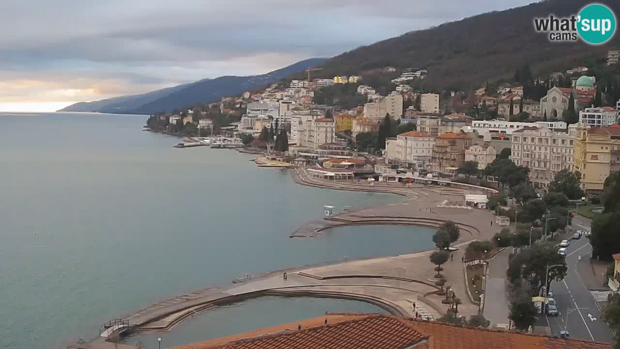 Opatija webcam – Panorama from the Hotel Milenij