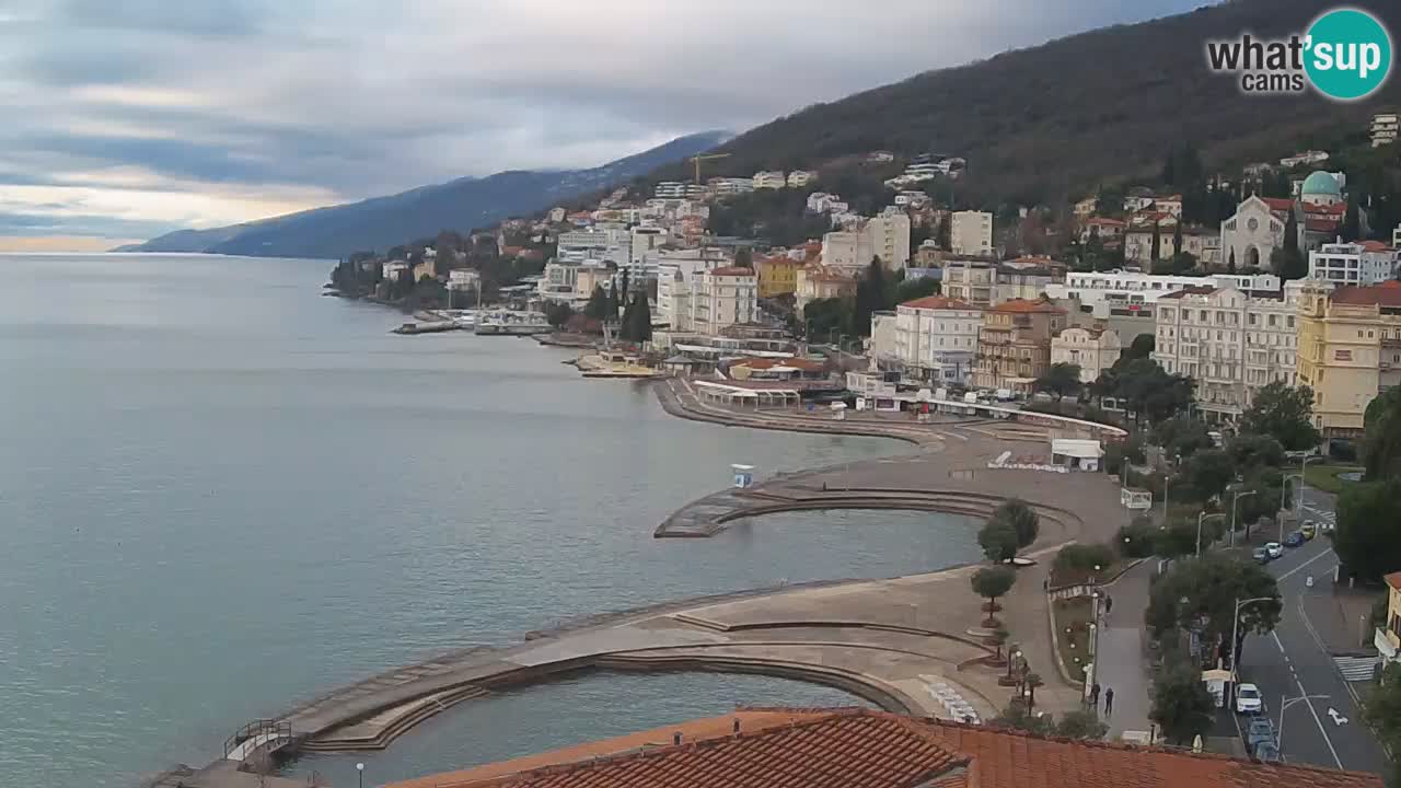 Opatija webcam – Panorama from the Hotel Milenij