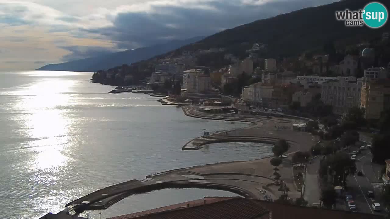 Opatija webcam – Panorama from the Hotel Milenij