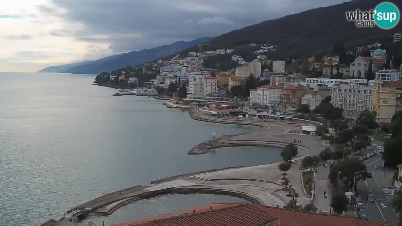 Opatija webcam – Panorama from the Hotel Milenij