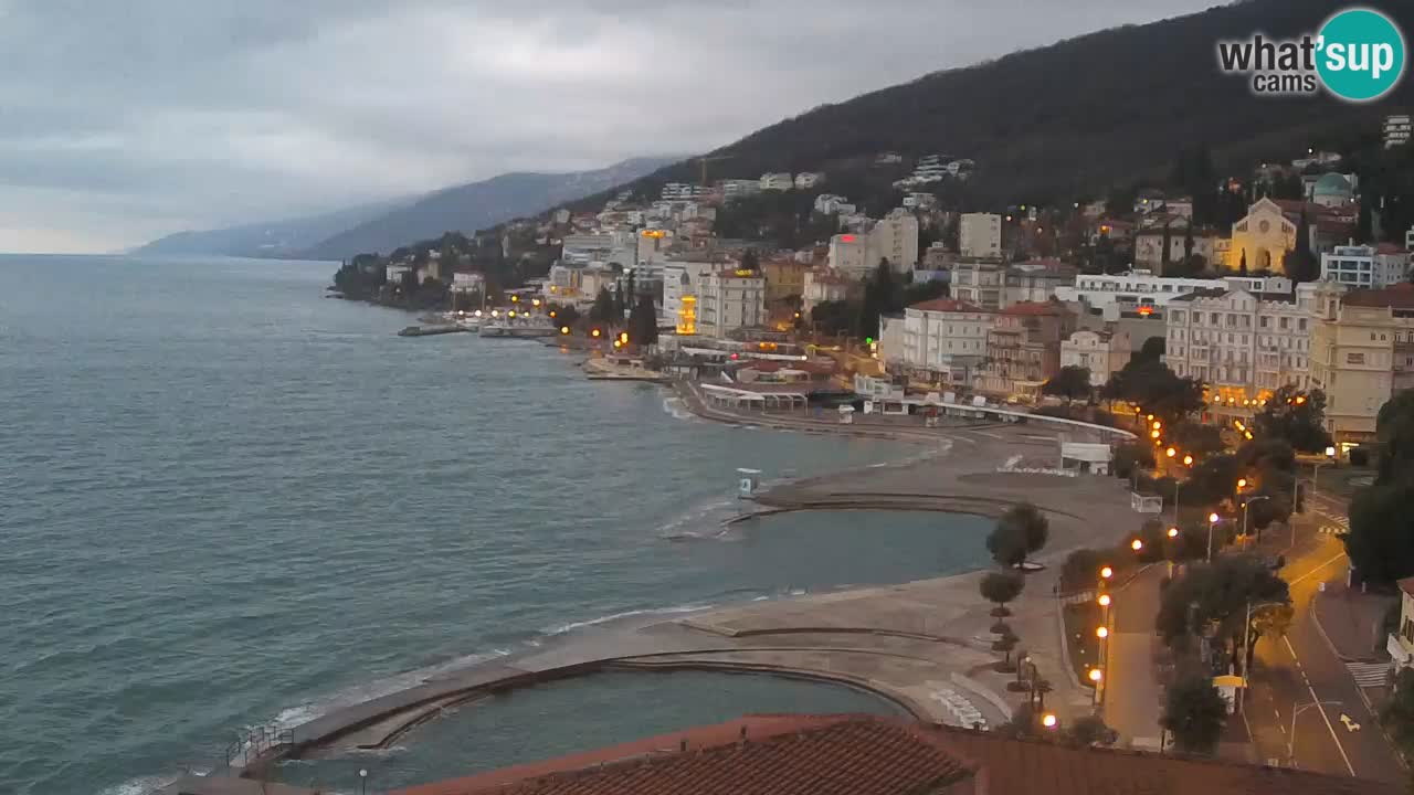 Opatija webcam – Panorama from the Hotel Milenij