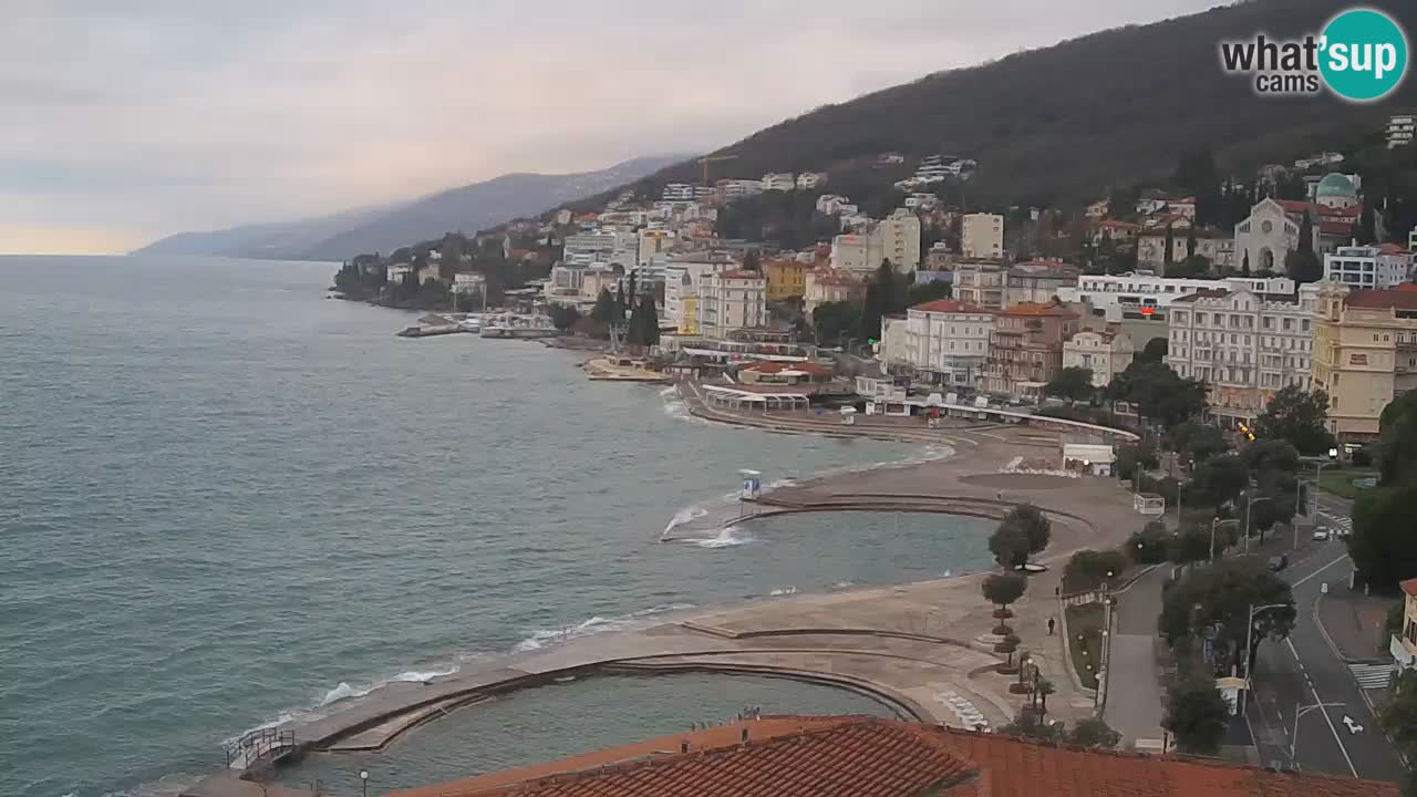 Opatija webcam – Panorama from the Hotel Milenij