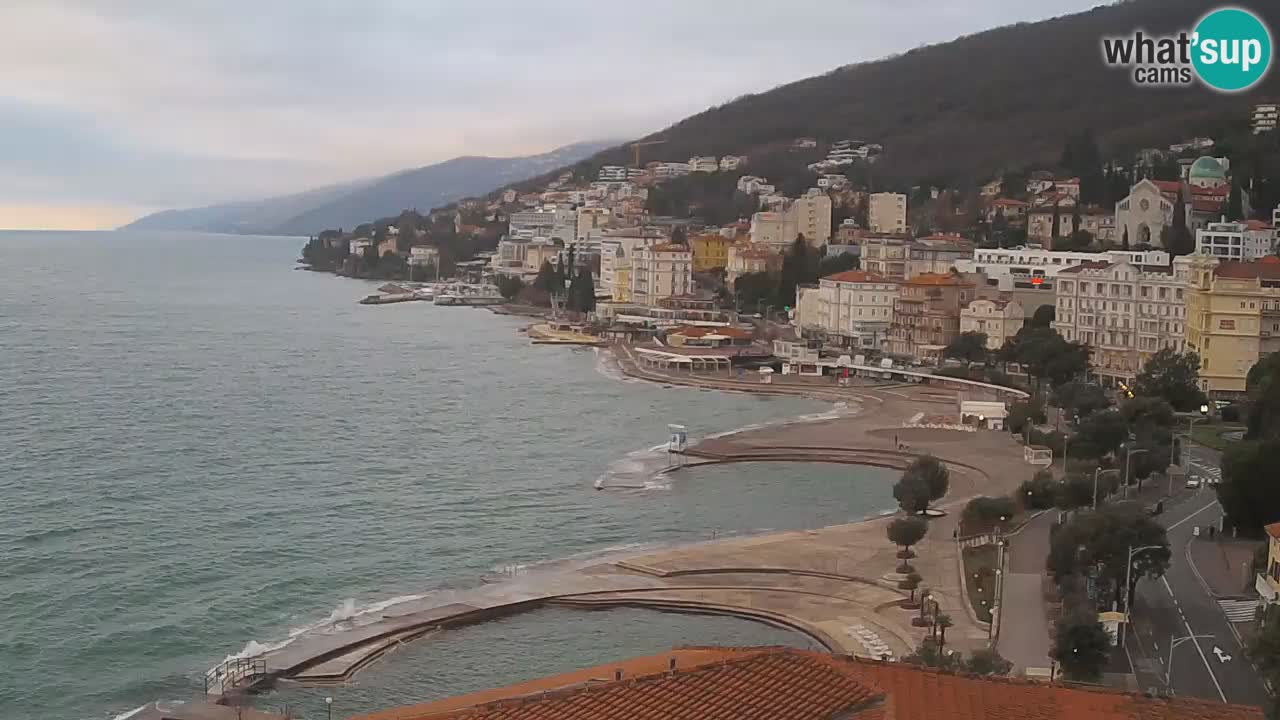 Opatija webcam – Panorama from the Hotel Milenij