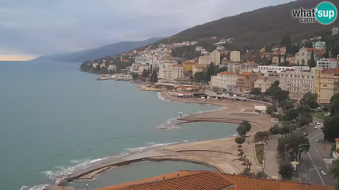 Opatija webcam – Panorama from the Hotel Milenij