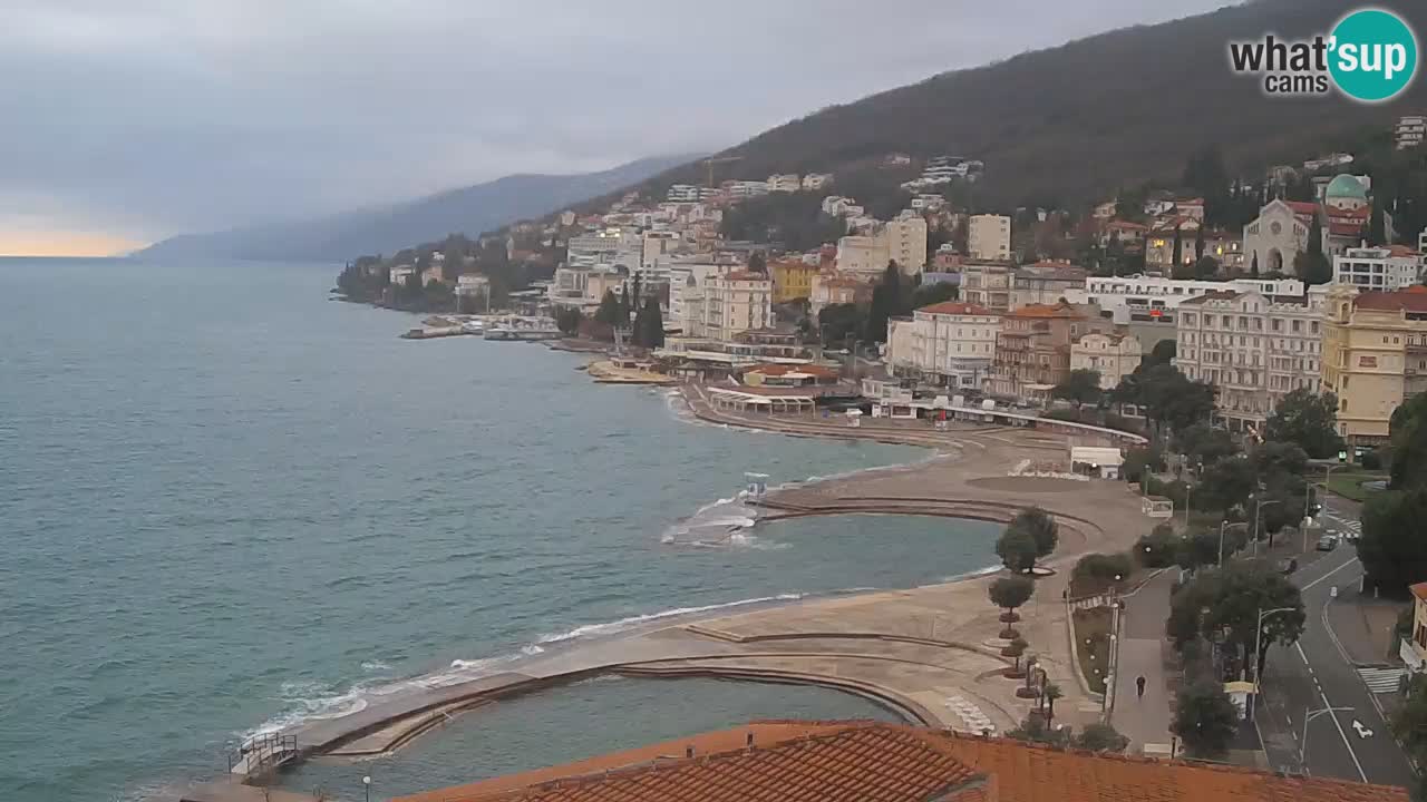 Opatija webcam – Panorama from the Hotel Milenij