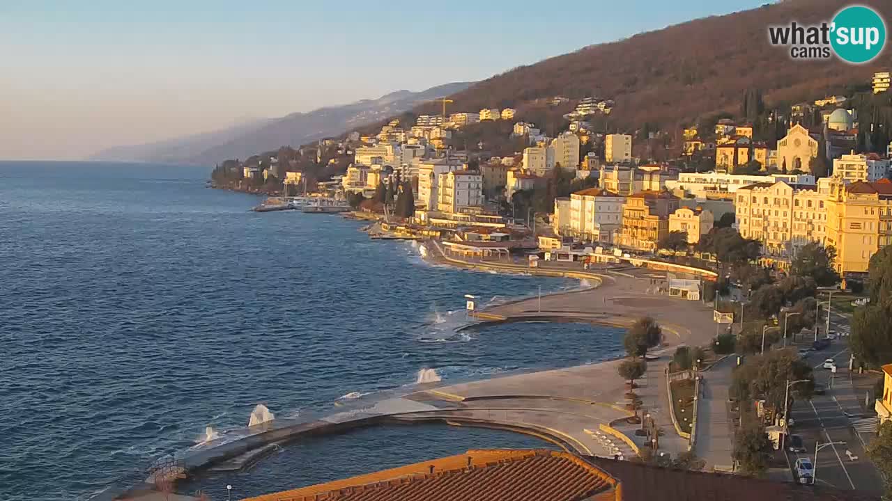 Opatija webcam – Panorama from the Hotel Milenij