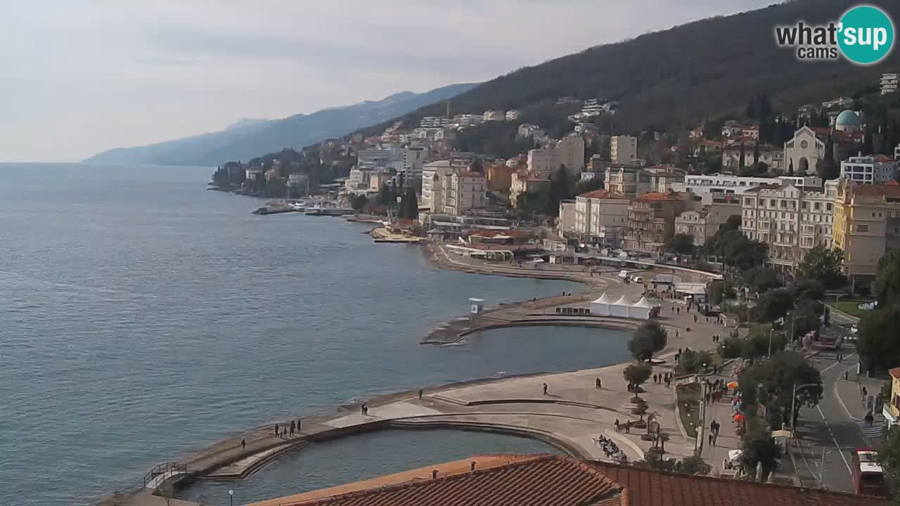 Opatija webcam – Panorama from the Hotel Milenij