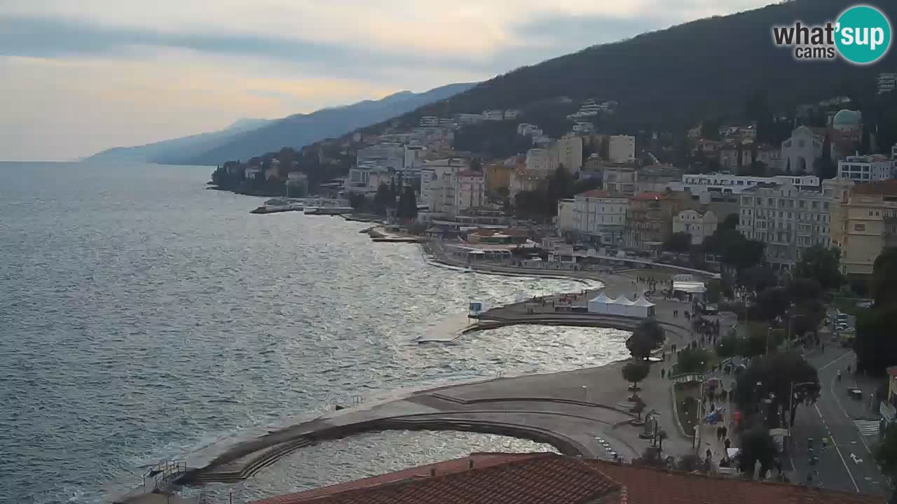 Opatija webcam – Panorama from the Hotel Milenij