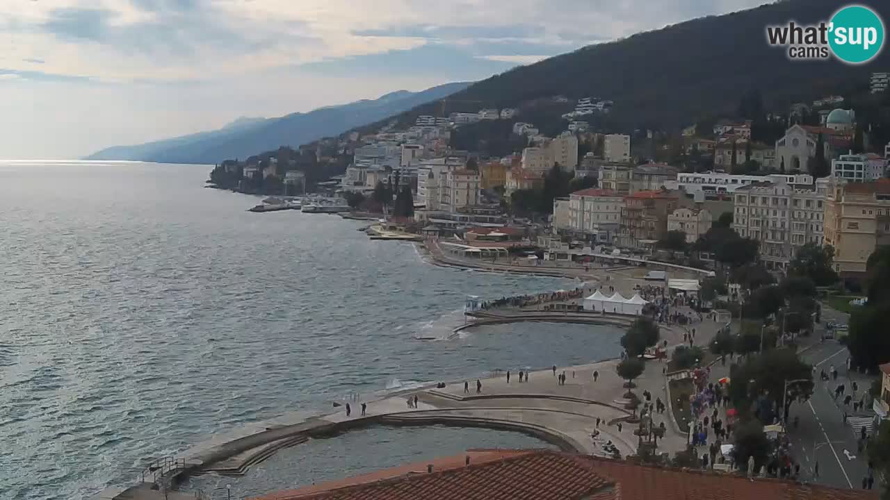 Opatija webcam – Panorama from the Hotel Milenij