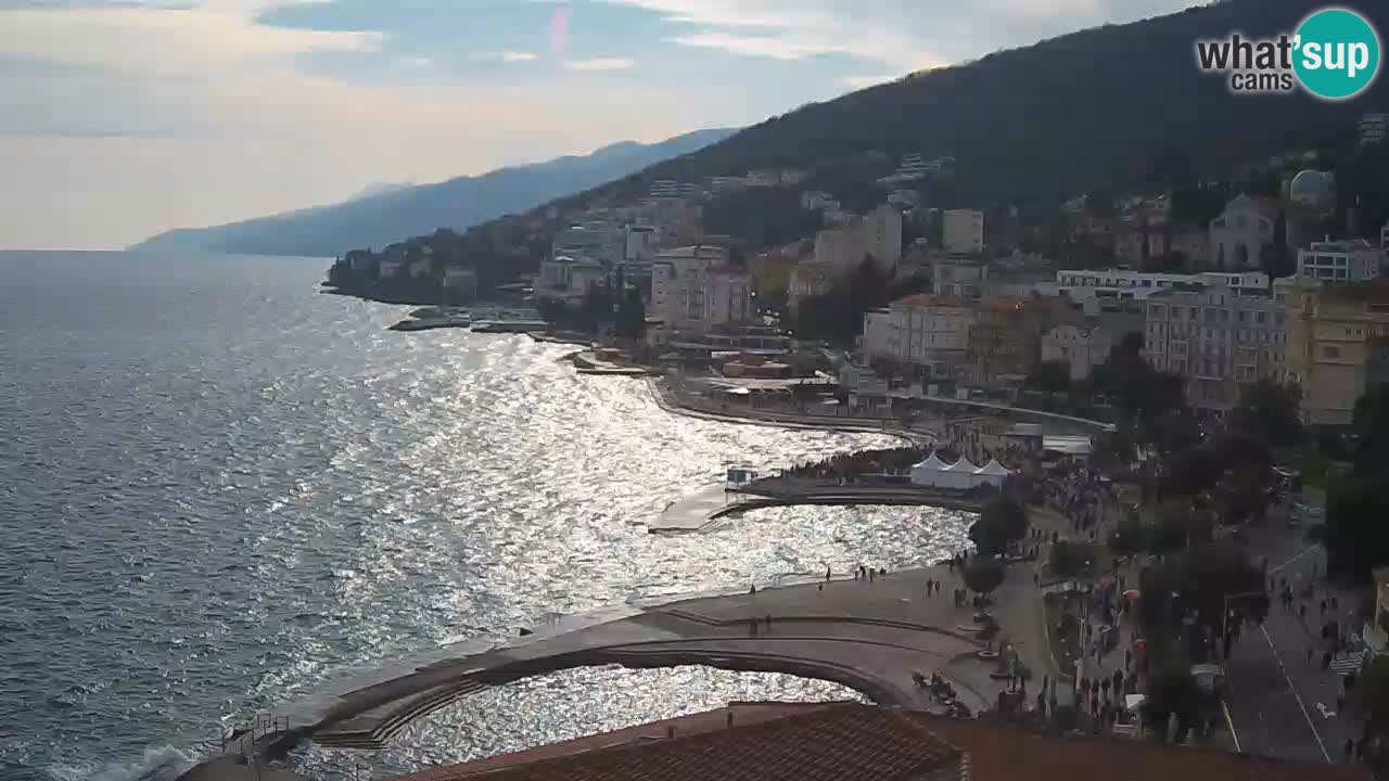 Opatija webcam – Panorama from the Hotel Milenij