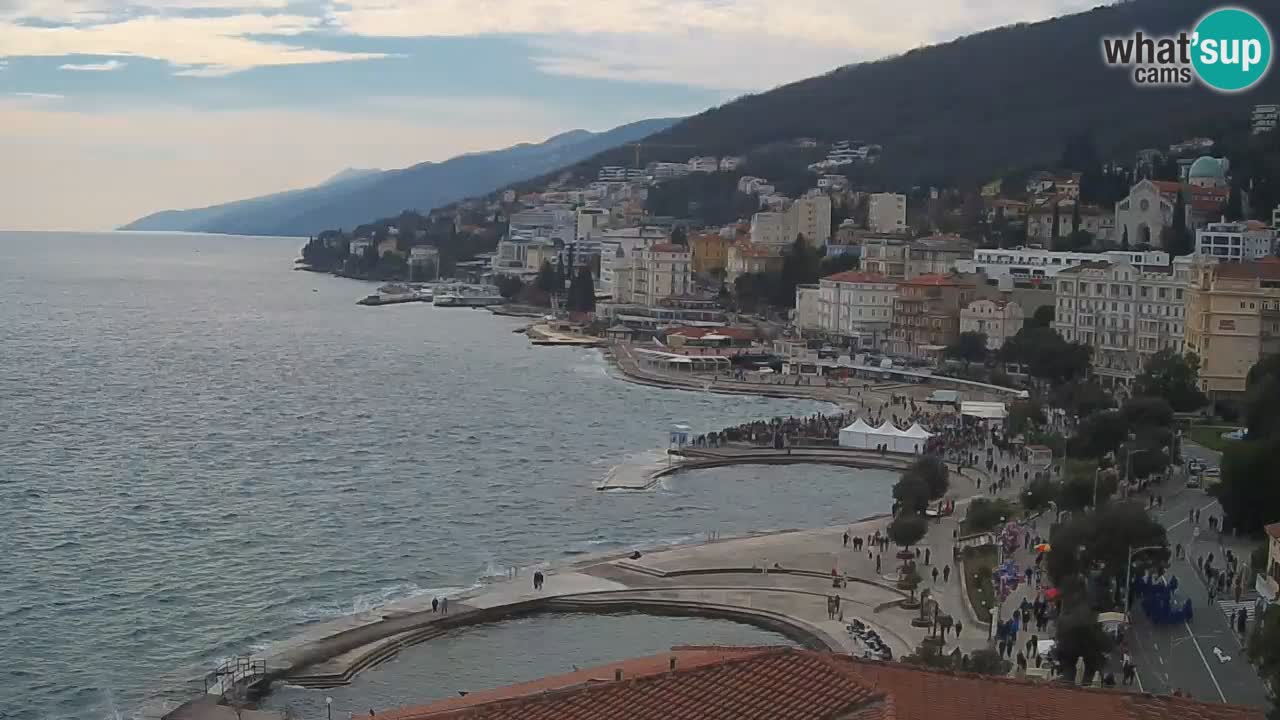 Opatija webcam – Panorama from the Hotel Milenij