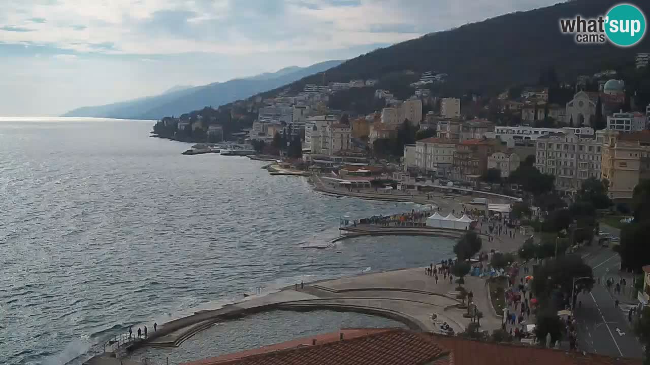 Opatija webcam – Panorama from the Hotel Milenij