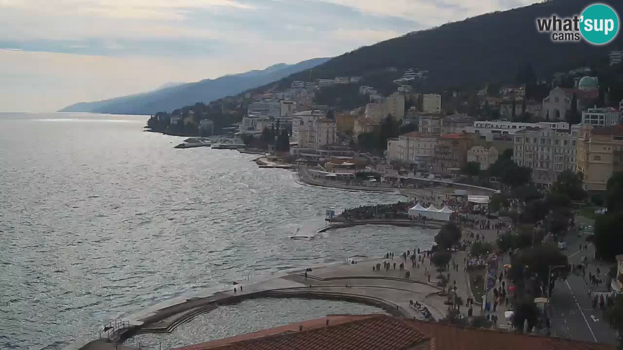 Opatija webcam – Panorama from the Hotel Milenij