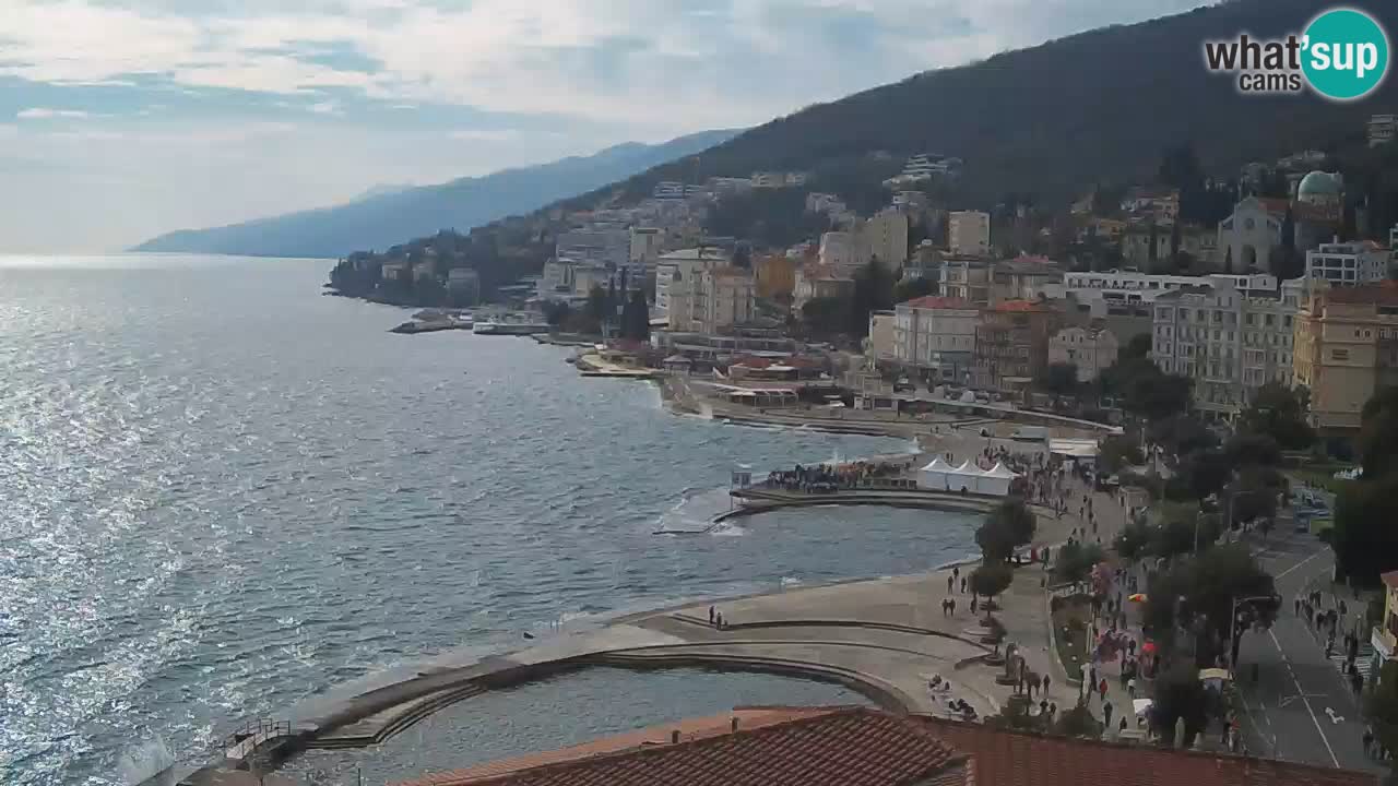 Opatija webcam – Panorama from the Hotel Milenij