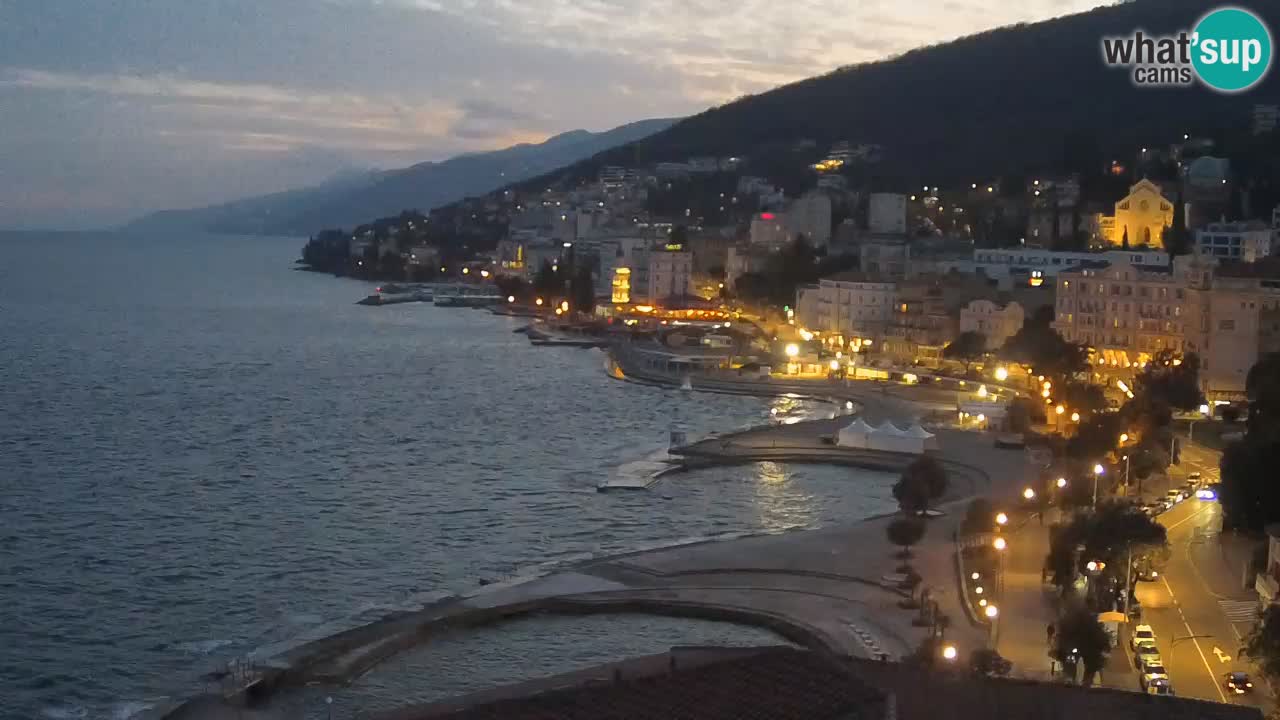 Opatija webcam – Panorama from the Hotel Milenij