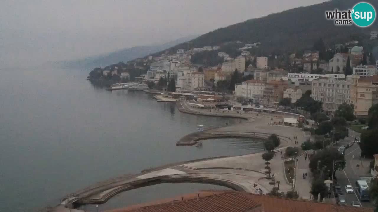 Opatija webcam – Panorama from the Hotel Milenij