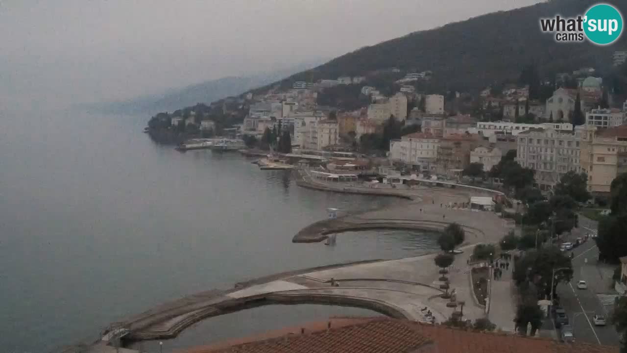 Opatija webcam – Panorama from the Hotel Milenij