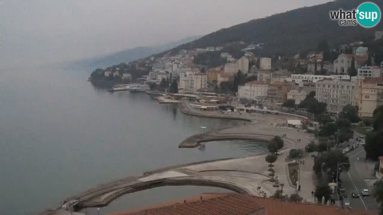 Opatija webcam – Panorama from the Hotel Milenij