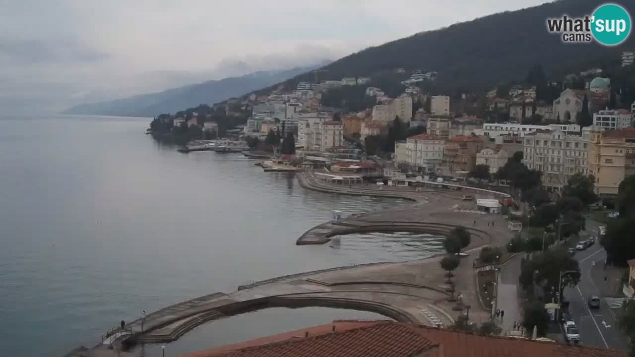 Opatija webcam – Panorama from the Hotel Milenij