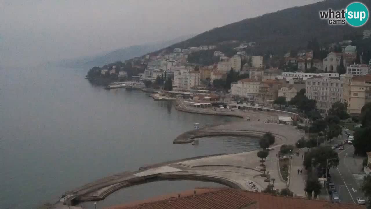 Opatija webcam – Panorama from the Hotel Milenij