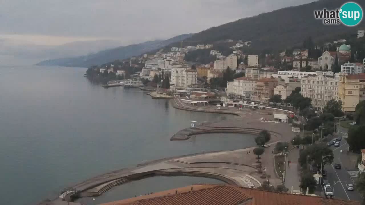 Opatija webcam – Panorama from the Hotel Milenij