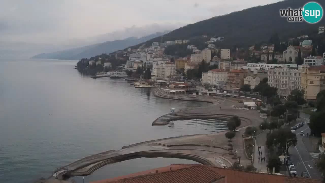 Opatija webcam – Panorama from the Hotel Milenij