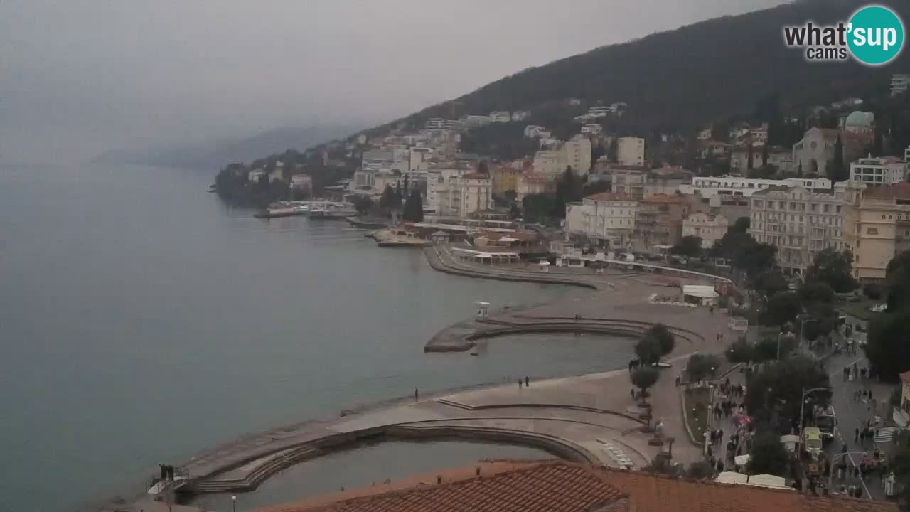 Opatija webcam – Panorama from the Hotel Milenij