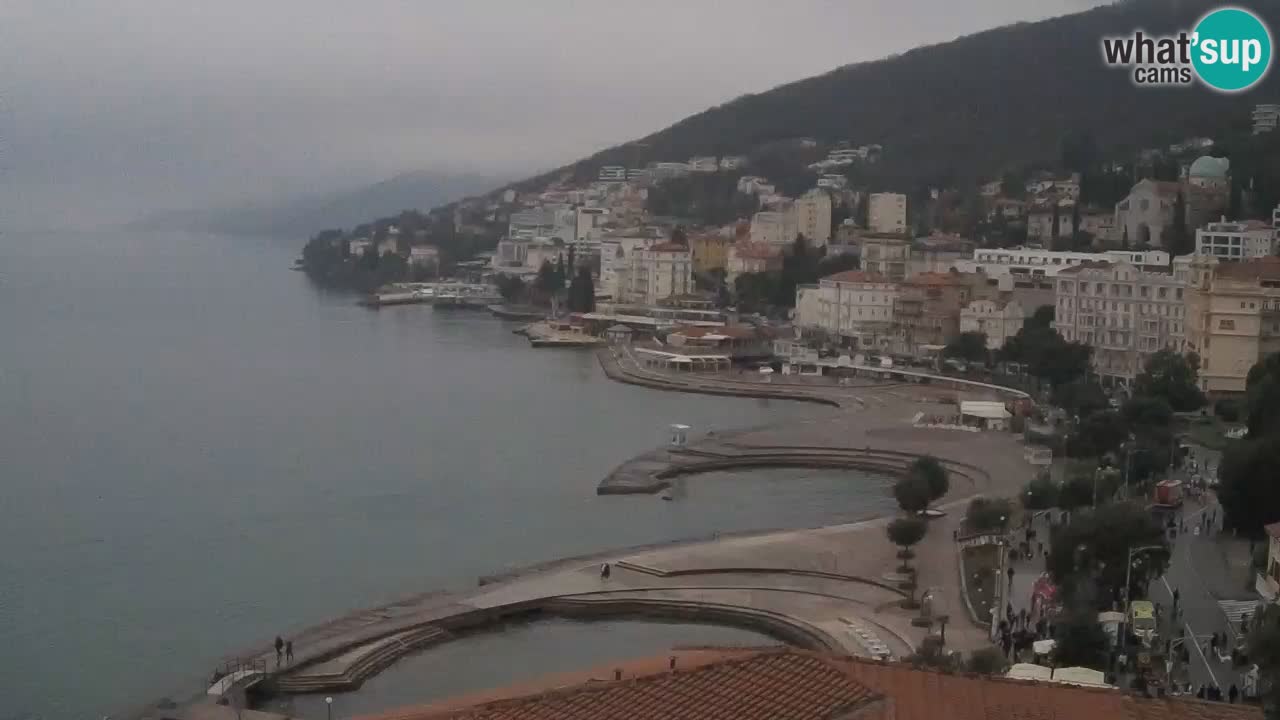 Opatija webcam – Panorama from the Hotel Milenij