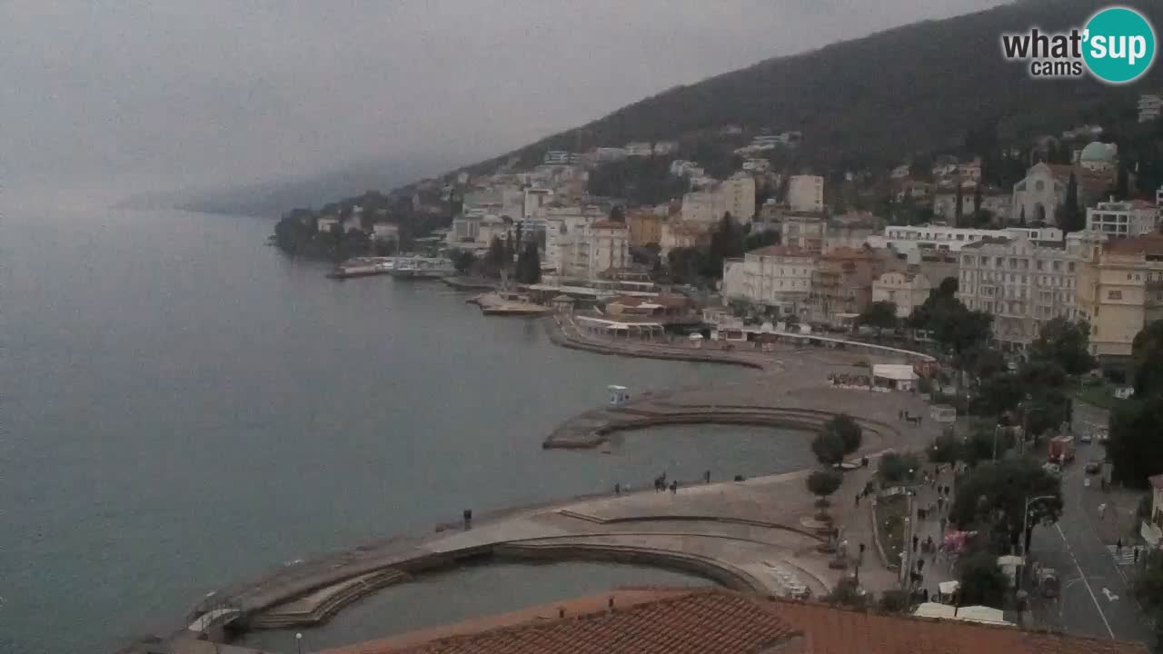 Opatija webcam – Panorama from the Hotel Milenij