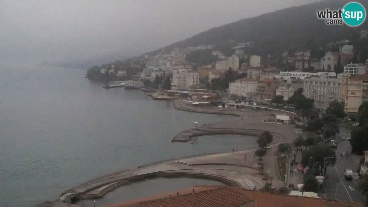 Opatija webcam – Panorama from the Hotel Milenij