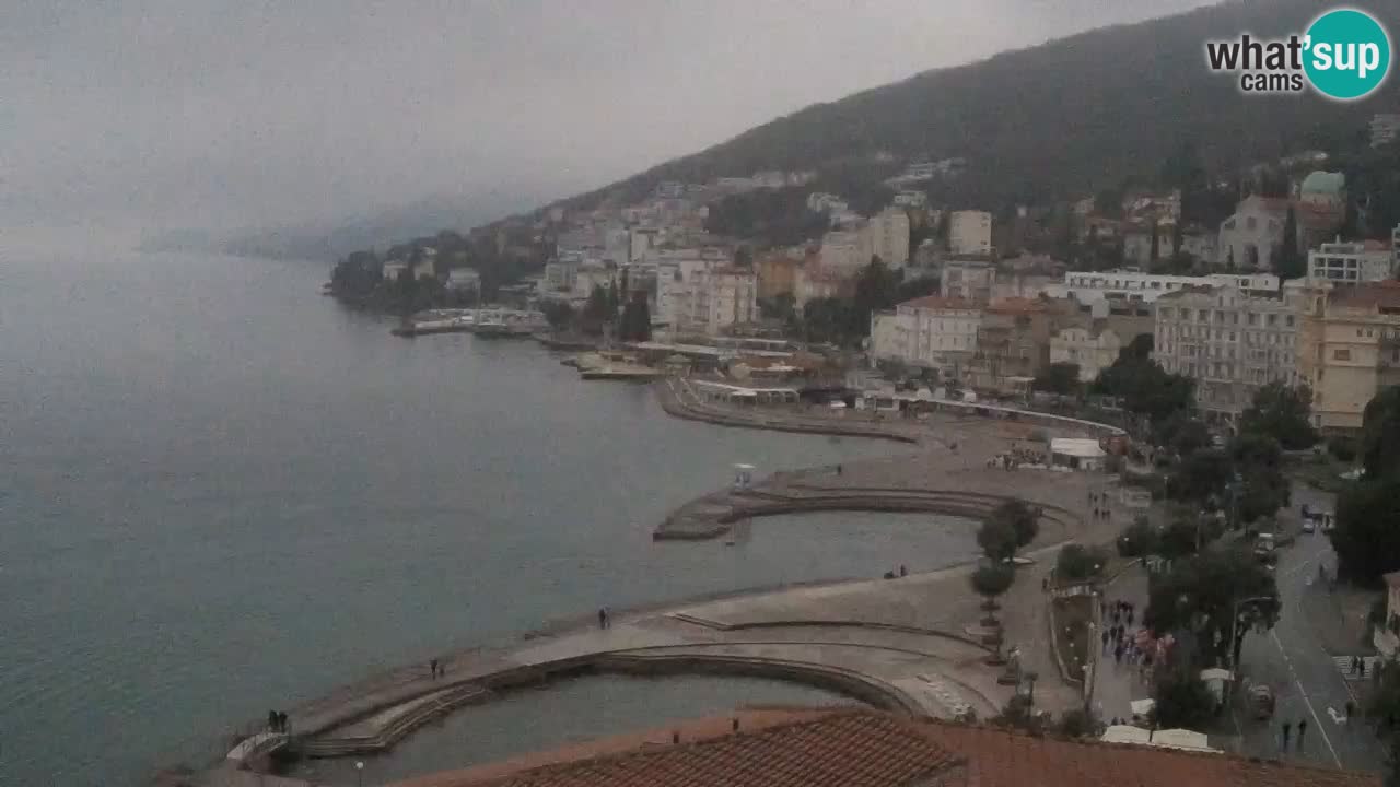 Opatija webcam – Panorama from the Hotel Milenij