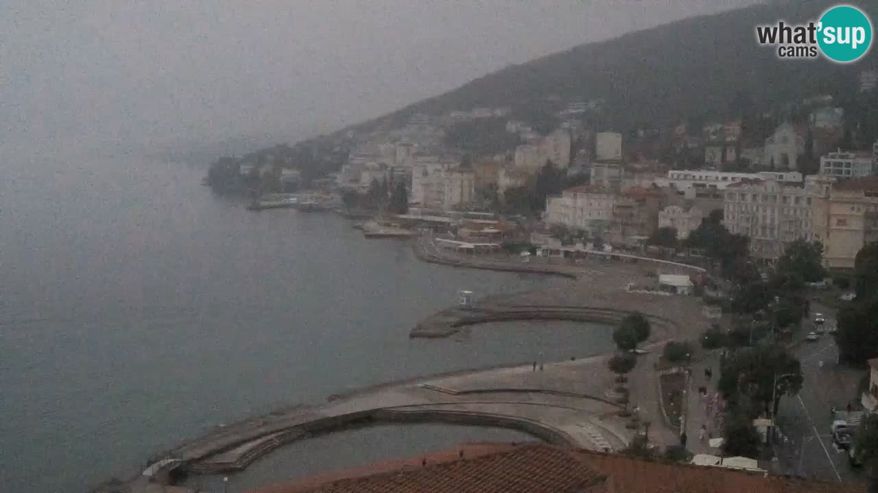 Opatija webcam – Panorama from the Hotel Milenij