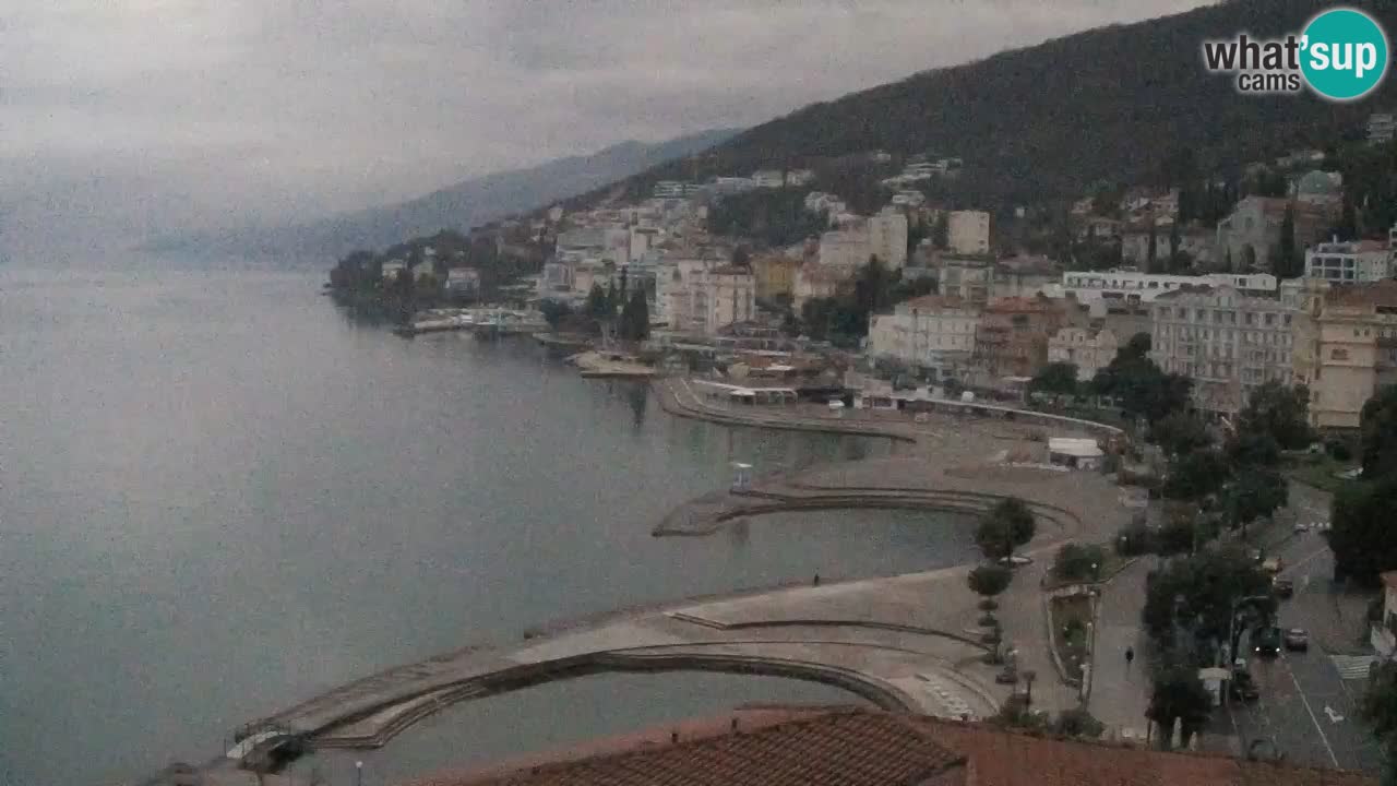 Opatija webcam – Panorama from the Hotel Milenij