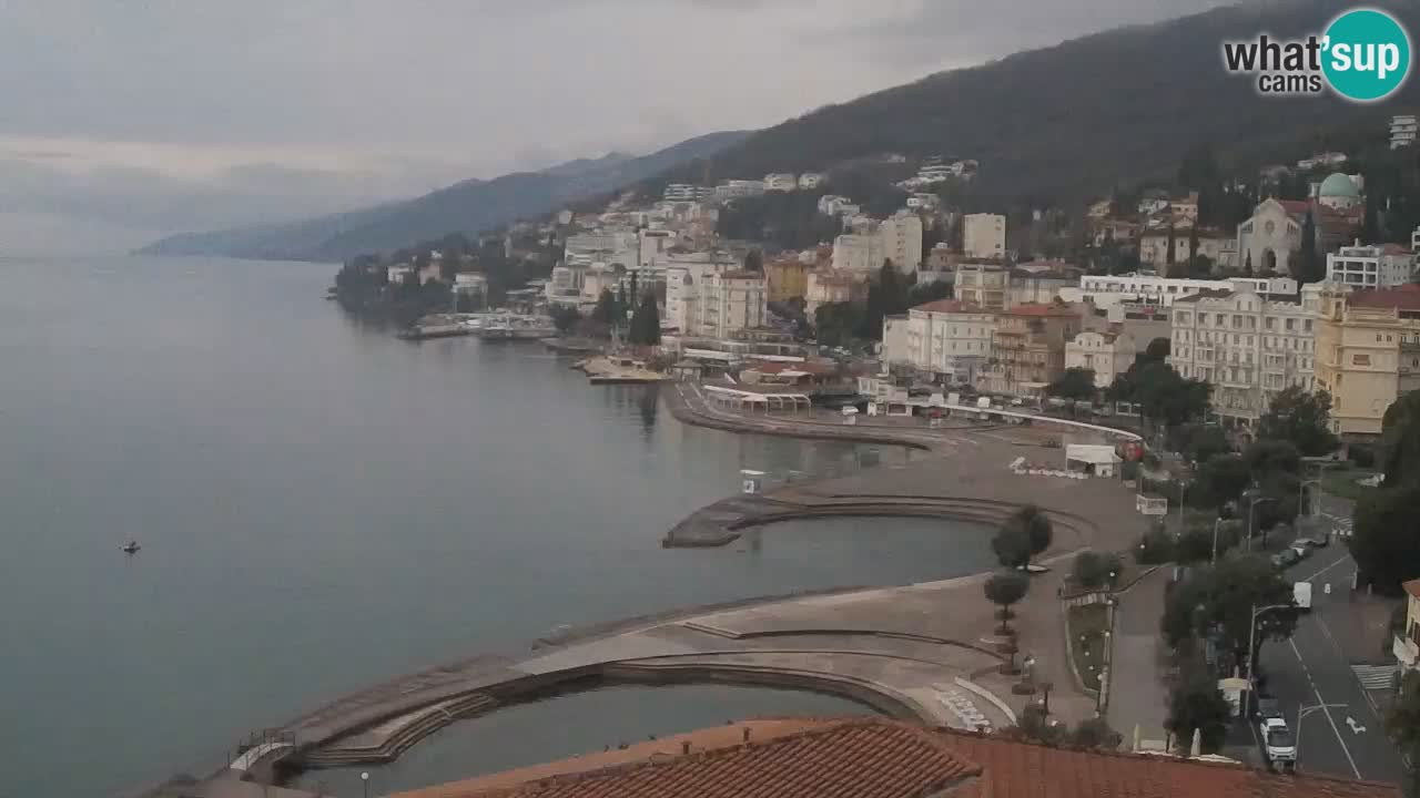 Opatija webcam – Panorama from the Hotel Milenij