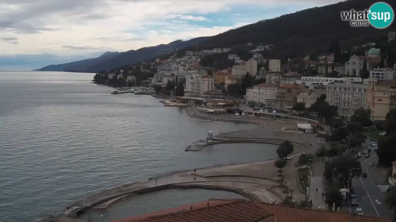 Opatija webcam – Panorama from the Hotel Milenij