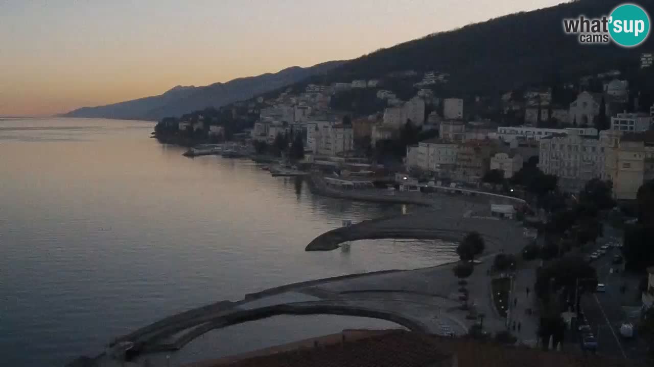 Opatija webcam – Panorama from the Hotel Milenij