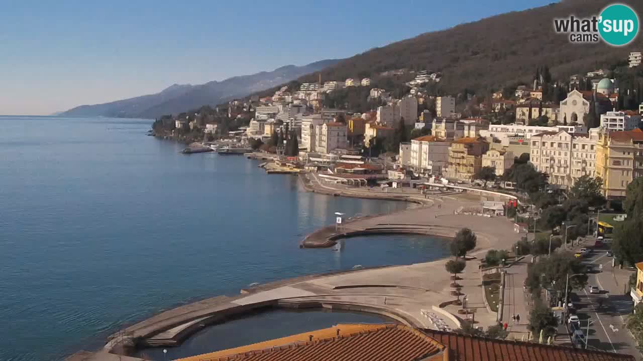 Opatija webcam – Panorama from the Hotel Milenij