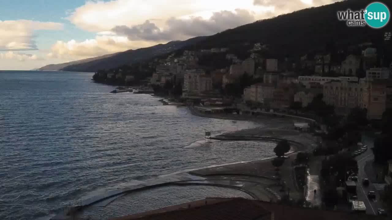 Opatija webcam – Panorama from the Hotel Milenij