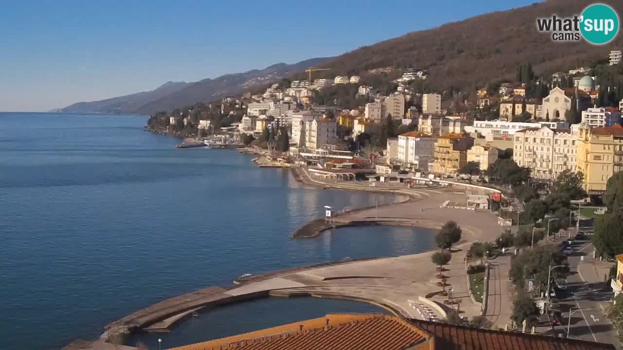 Opatija webcam – Panorama from the Hotel Milenij