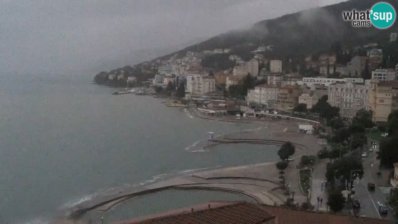 Opatija webcam – Panorama from the Hotel Milenij