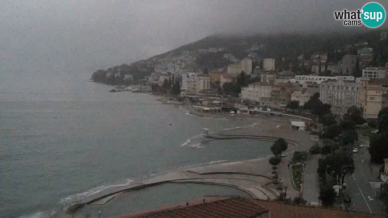 Opatija webcam – Panorama from the Hotel Milenij