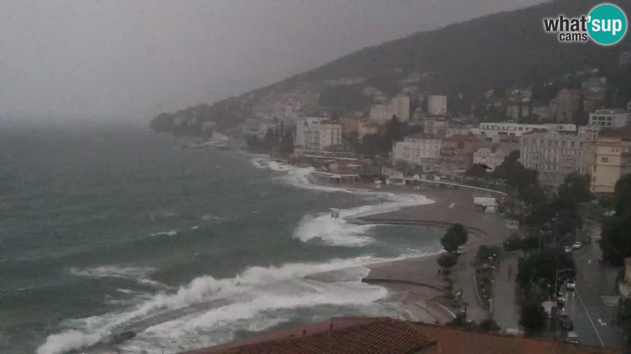 Opatija webcam – Panorama from the Hotel Milenij