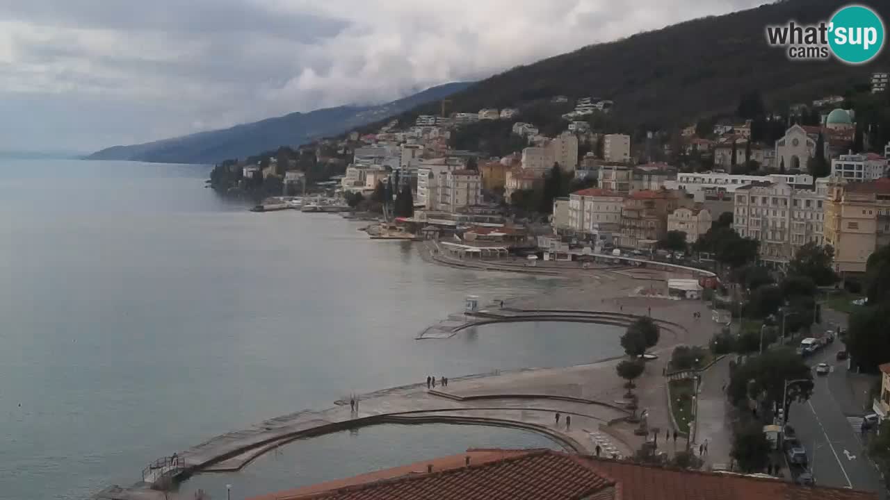 Opatija webcam – Panorama from the Hotel Milenij