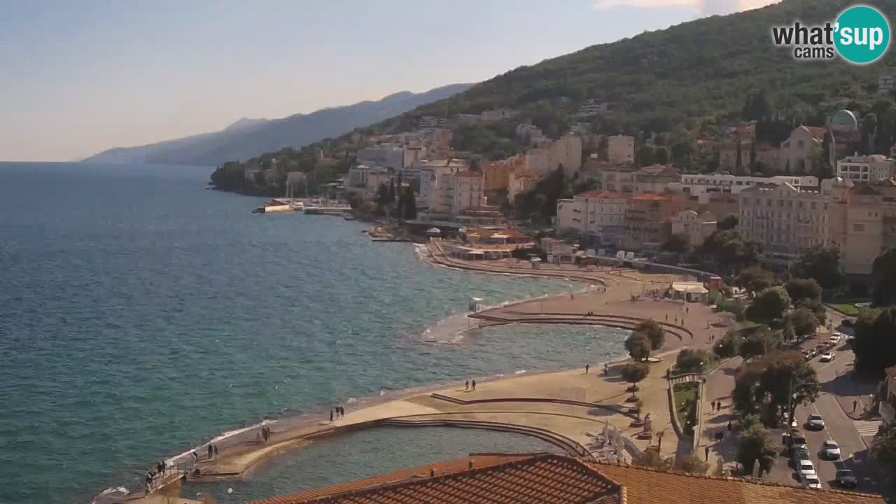 Opatija webcam – Panorama from the Hotel Milenij