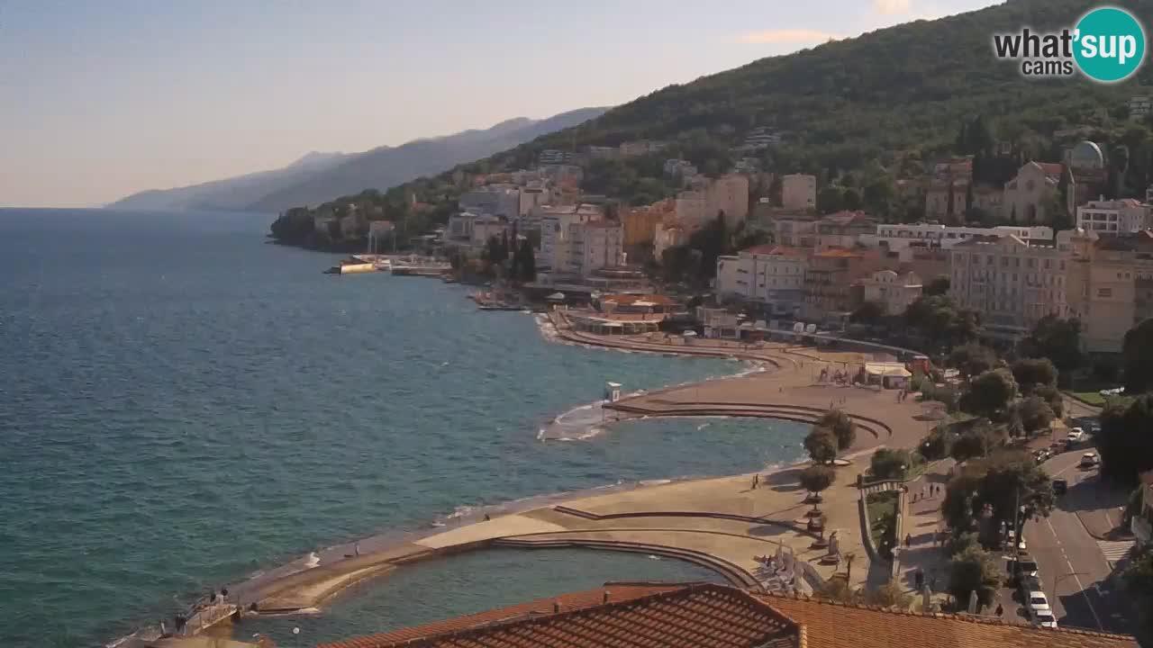 Opatija webcam – Panorama from the Hotel Milenij