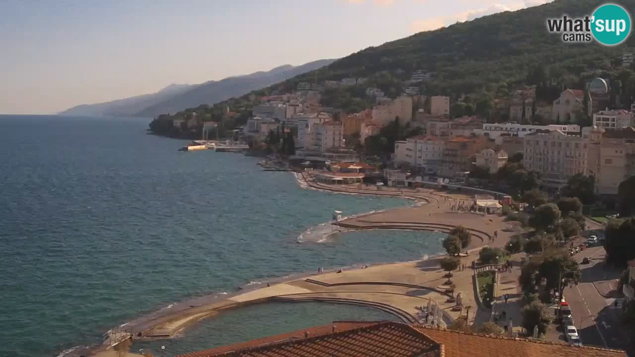 Opatija webcam – Panorama from the Hotel Milenij