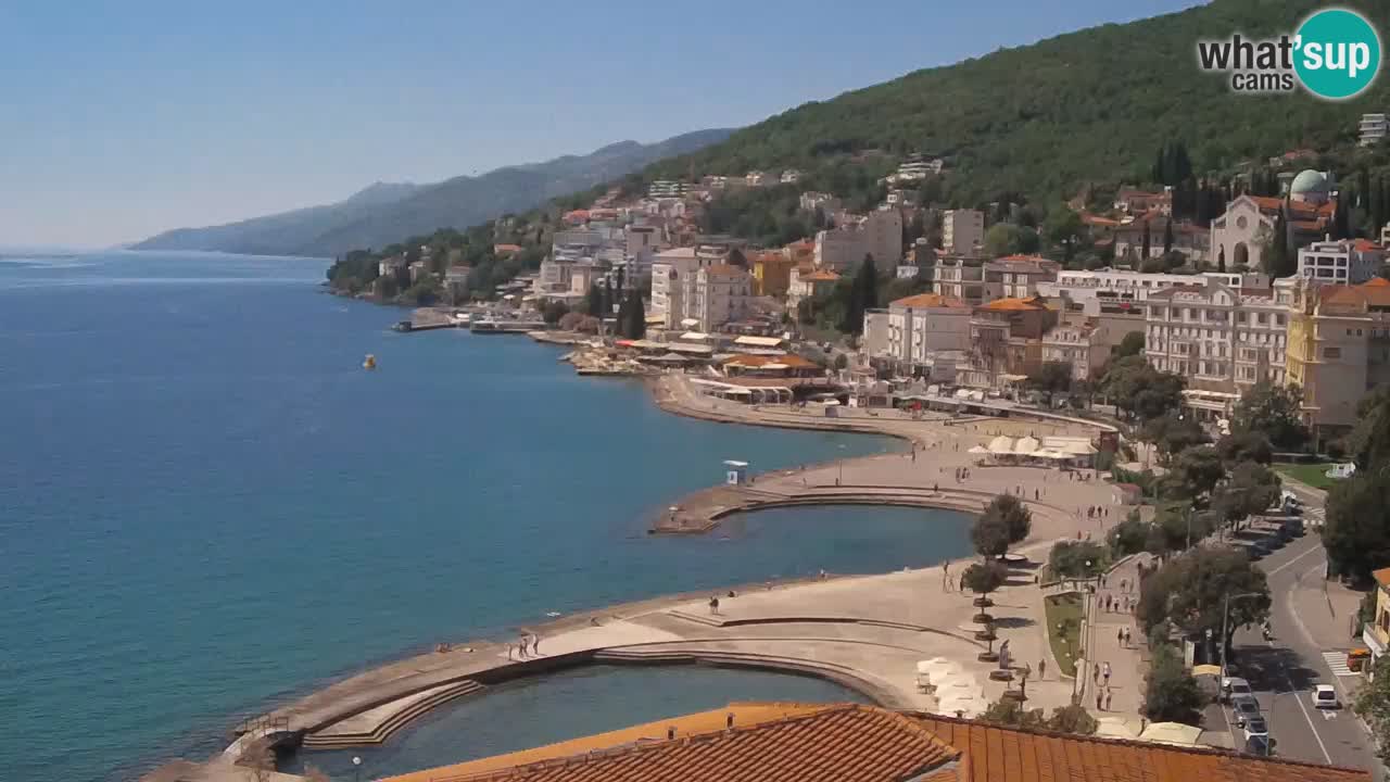 Opatija webcam – Panorama from the Hotel Milenij