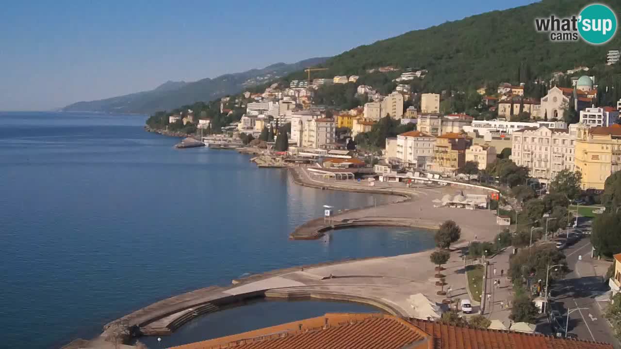 Opatija webcam – Panorama from the Hotel Milenij